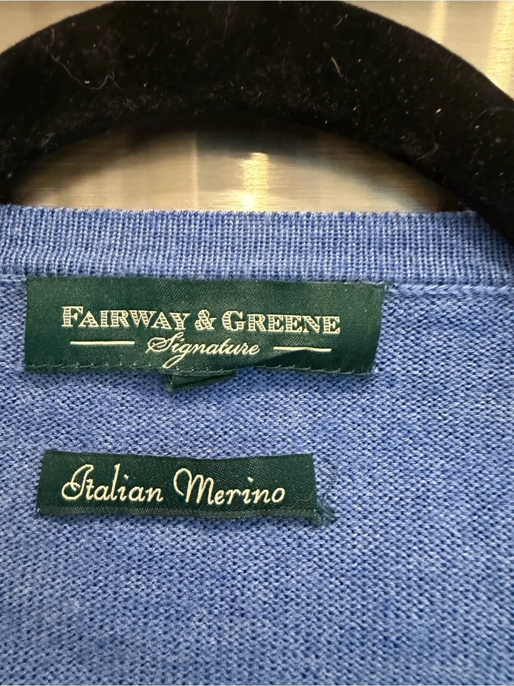 Fairway & Greene Men’s V-Neck Sweater - Blue
